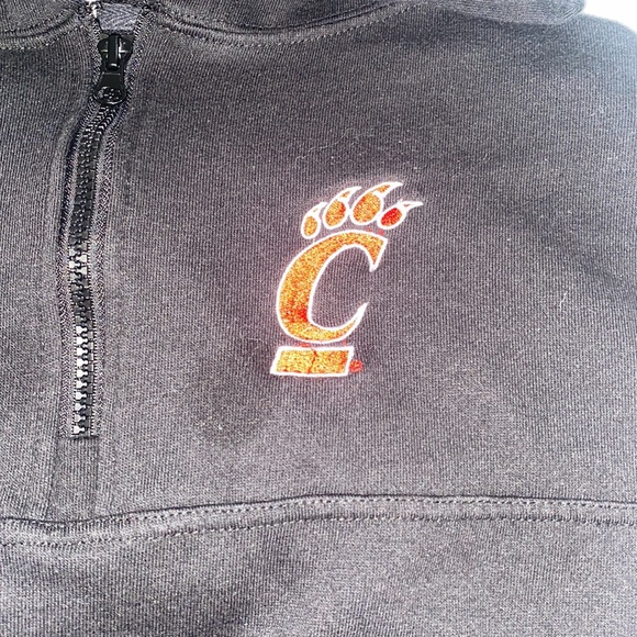 BEARCATS CINCINNATI HALF ZIP HOODIE BLACK LARGE - Picture 3 of 5